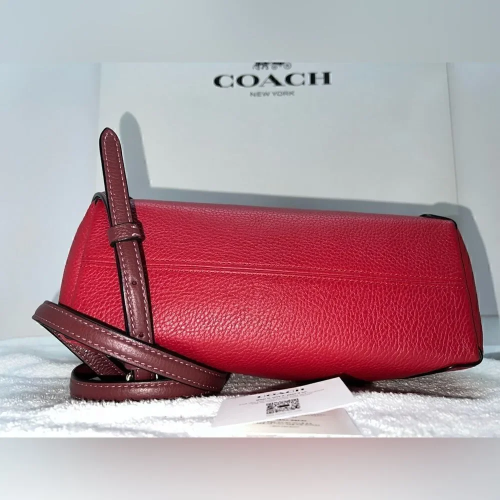 🔥🎁NEW! Coach Kacey Colorblock Satchel Handbag Red Msrp:$378.00